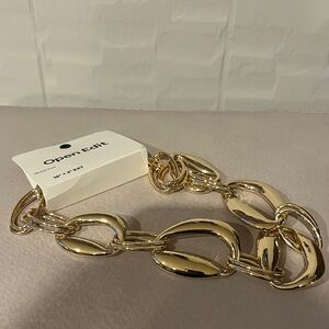 #0154.   Open Edit Goldtone Link Necklace